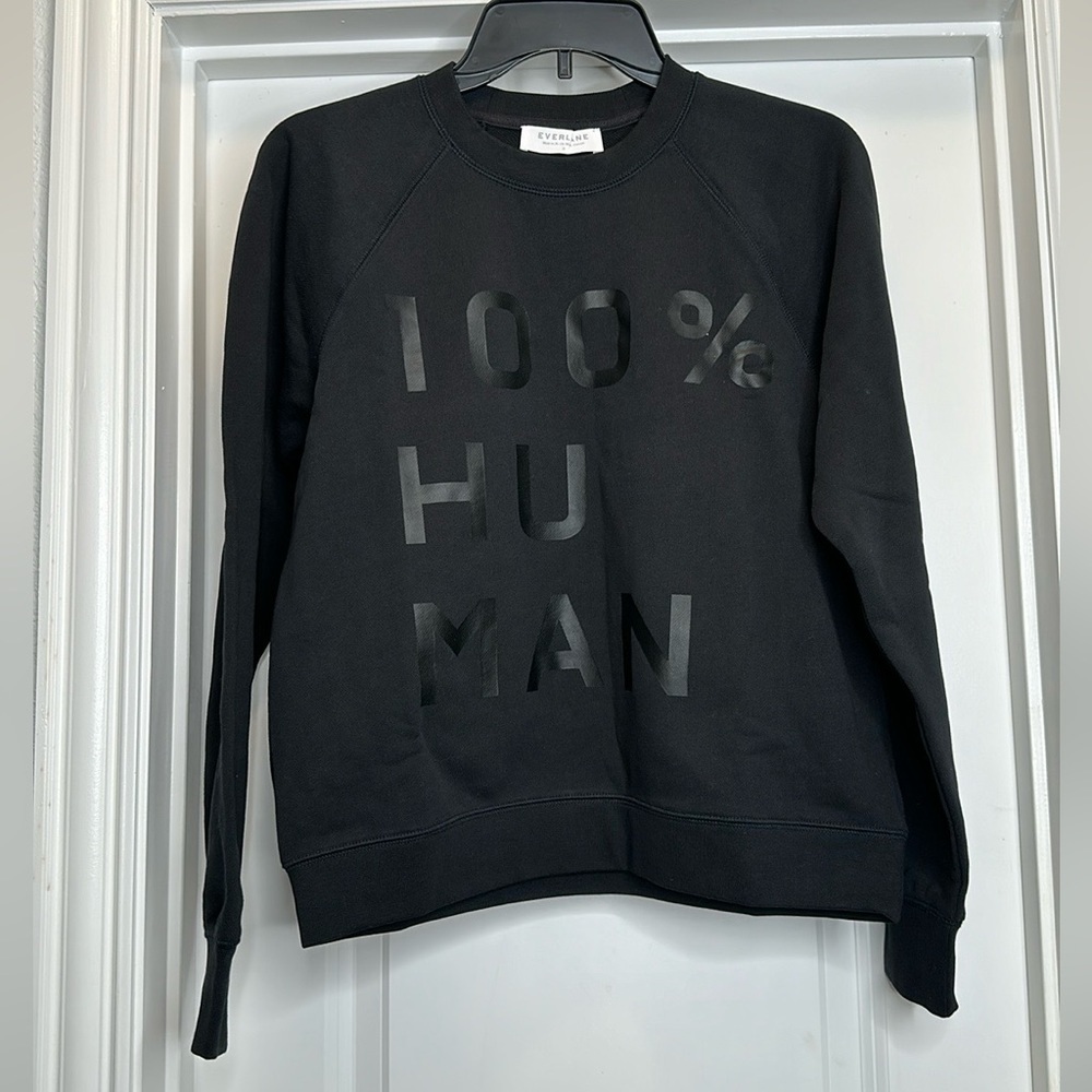 NWT!! Everlane 100% Human Typography Sweatshirt
black size Small